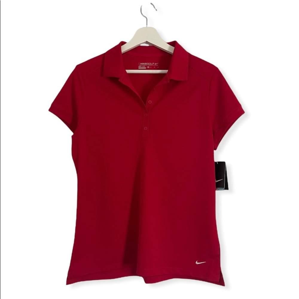 NikeGolf Dri-Fit Red Golf Shirt XL NWT